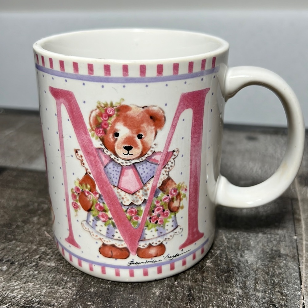Vintage Otagiri Ceramic Mug Made Japan Mom with Teddy Bears